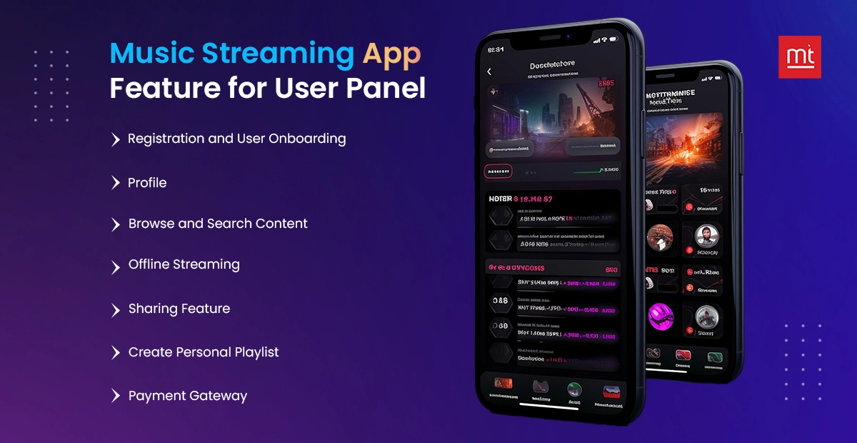 Music Streaming App Feature for User Panel