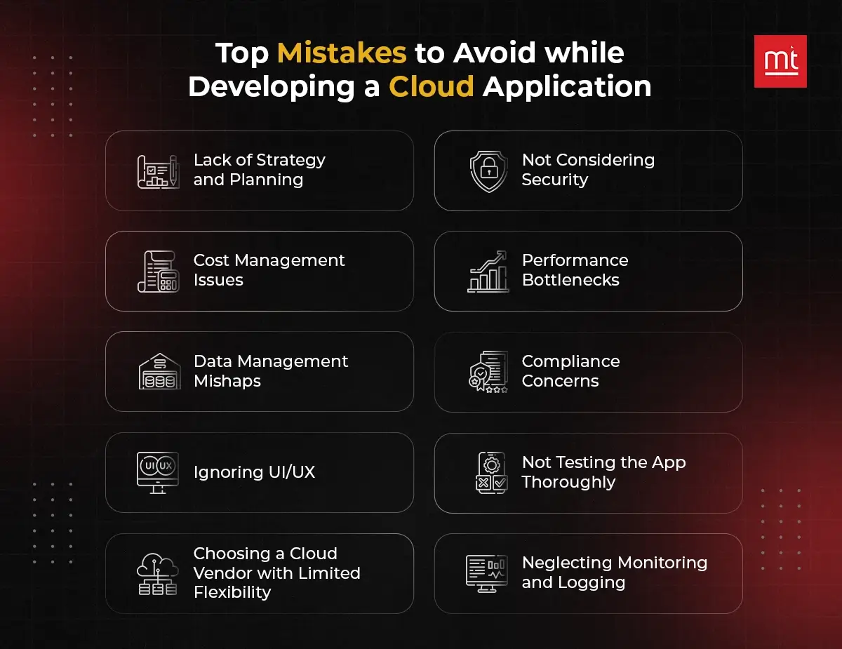 Top Mistakes to Avoid while Developing a Cloud Application