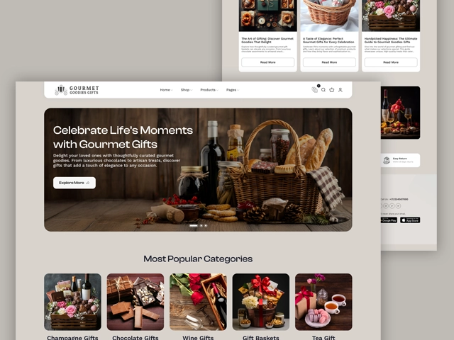 Gourmet Goodies Gifts: Gift Store Website Development